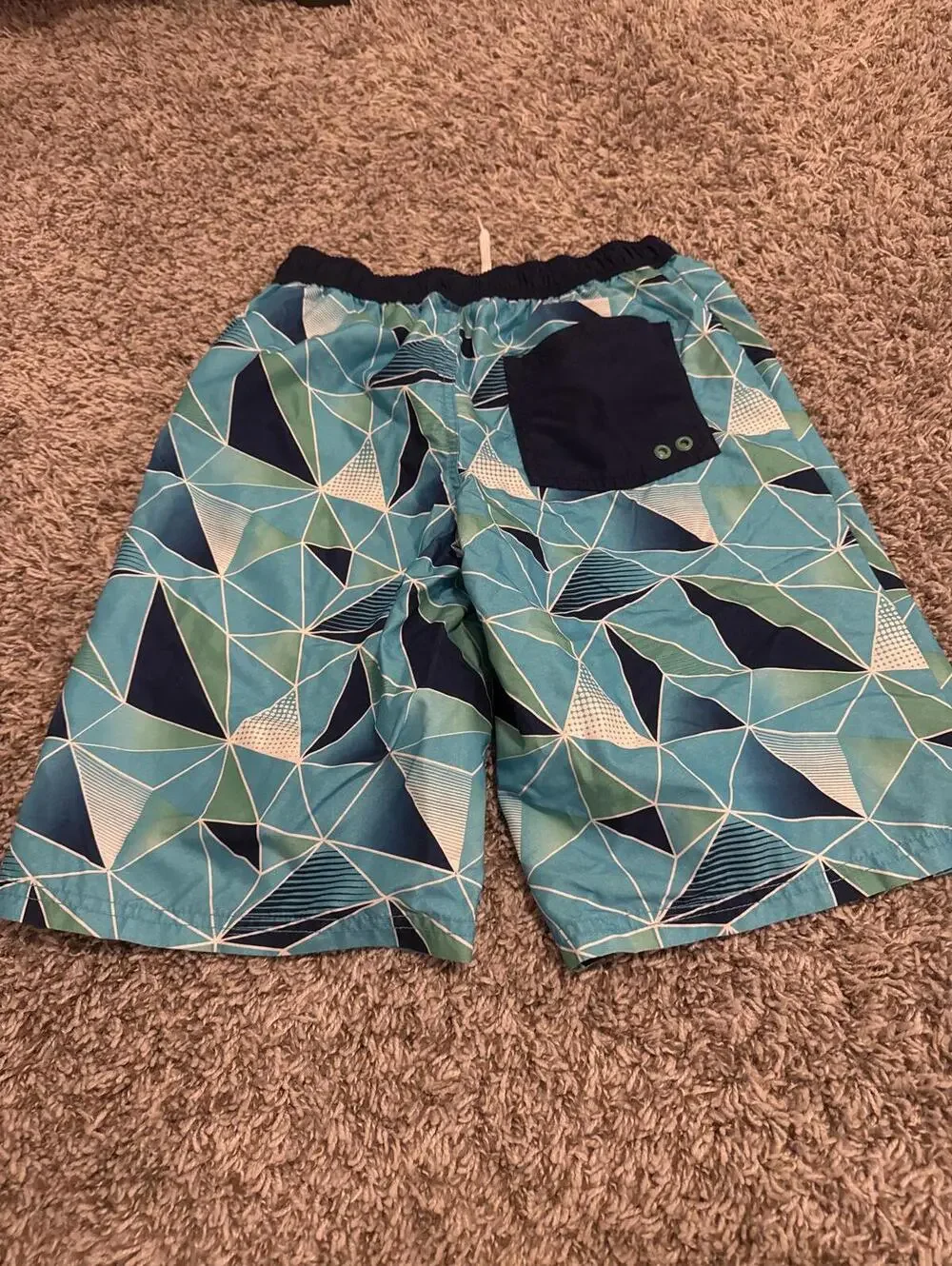 Crazy 8 Boys Swim Trunks XL Geometric Print